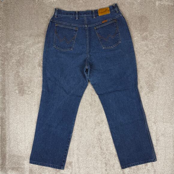 Vtg Wrangler Misses Jeans Size 16 High Rise USA 70s Western Retro Prairie - Picture 3 of 7